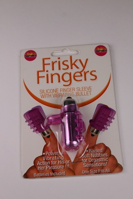Frisky Fingers-Purple Silicone Finger Sleeve w/ Vibrating Bullet